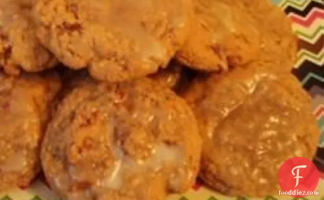Bacon Oatmeal Breakfast Cookies With Maple Glaze