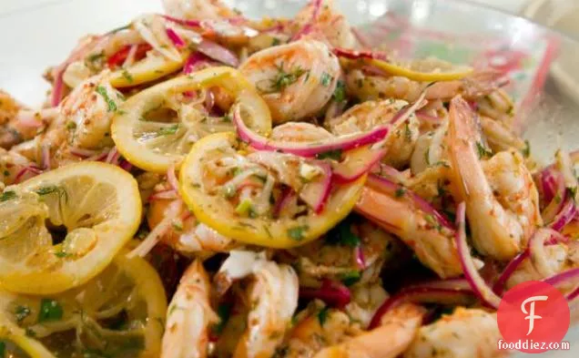 Pickled Shrimp with Lemon Chive Aioli
