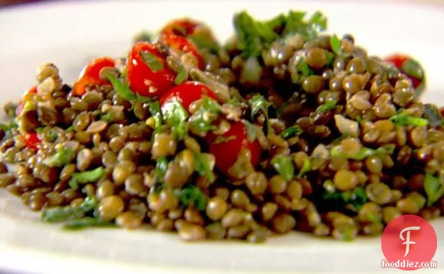 Herbed Lentils with Spinach and Tomatoes