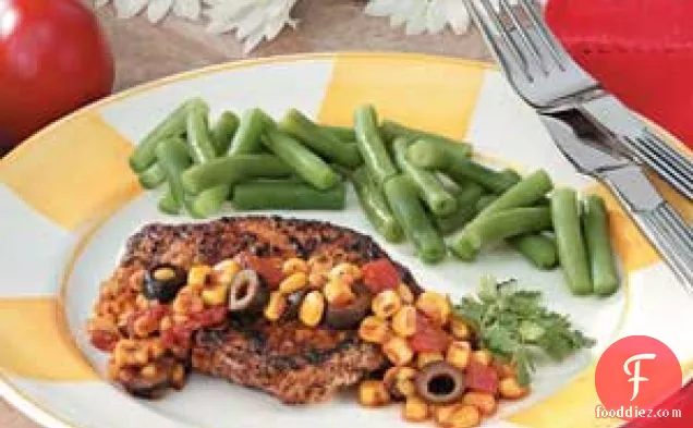 Chops with Corn Salsa