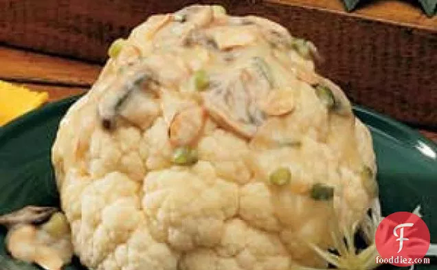 Cauliflower with Mushroom-Almond Sauce
