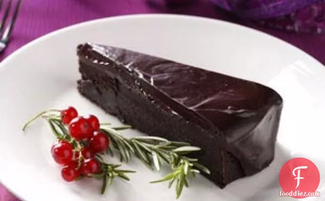 Flourless Chocolate Cake with Rosemary Ganache