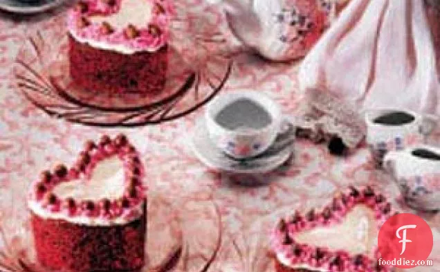 Classic Red Velvet Heart Cakes