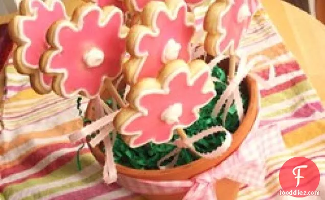 Cut-Out Cookies in a Flower Pot