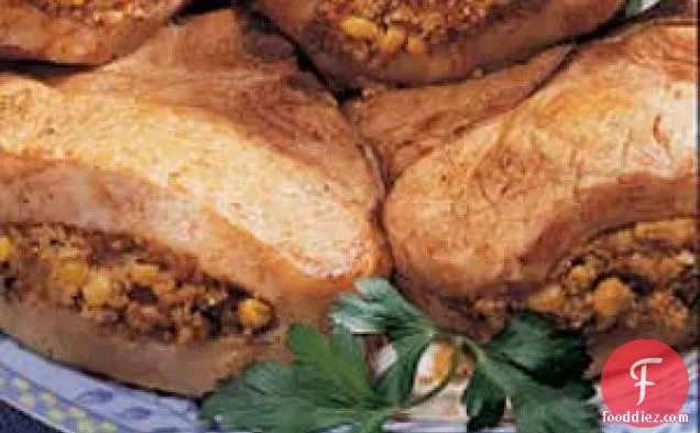 मकई-भरे बटरफ्लाई चॉप्स