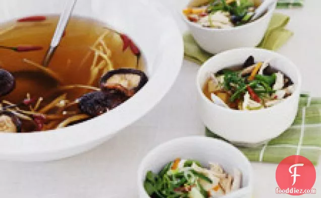 Hot And Sour Broth With Shredded Chicken