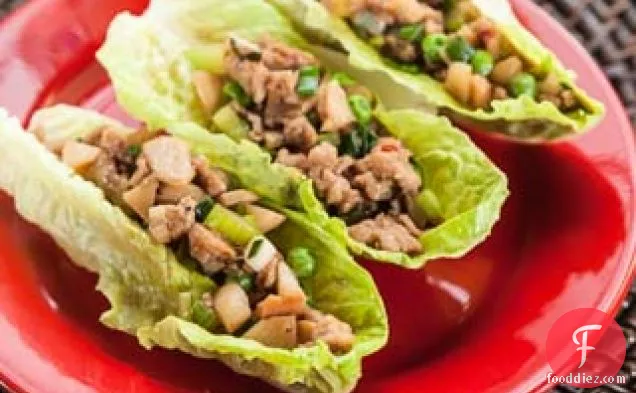 Chinese Chicken Lettuce Wraps (The Kids Cook Monday)