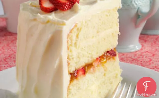 Vanilla Bean Cake with White Chocolate Ganache