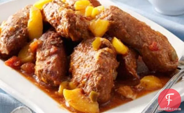 Pork with Peach Picante Sauce