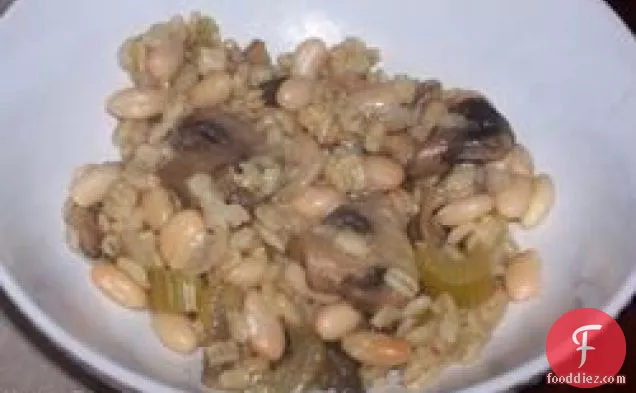 Barley and Mushrooms with Beans