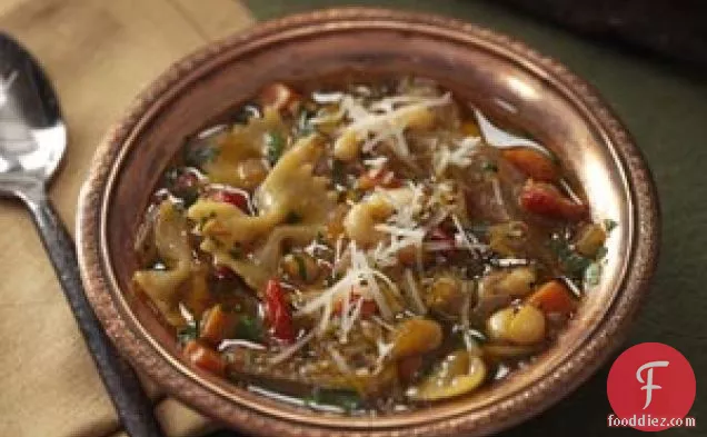 Pasta and White Bean Soup With Sun-Dried Tomatoes