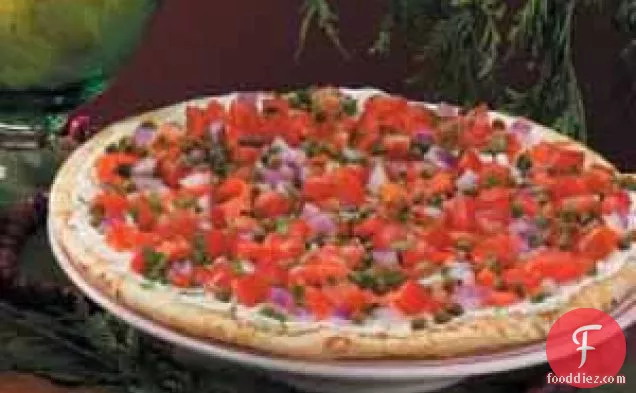 Smoked Salmon Tomato Pizza