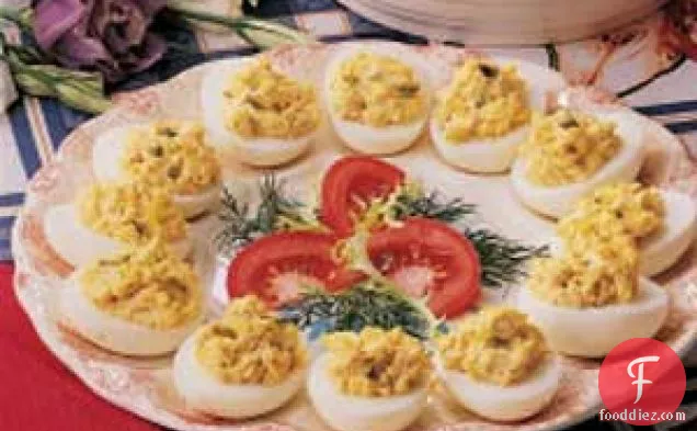 Crabby Deviled Eggs