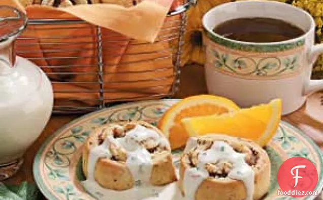 Makeover Sausage Pinwheels with Herb Gravy