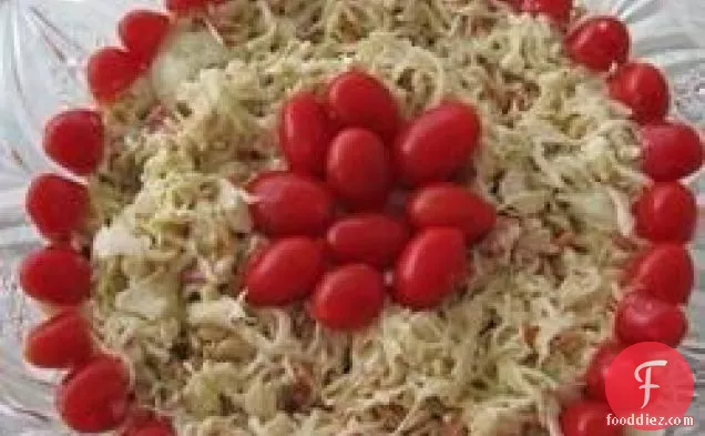लाल, सफेद और नीला स्लाव सलाद