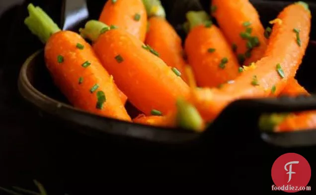 Ginger-scented Carrots With Tangerine Zest & Chives