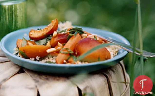 Glazed Carrots And Apricots With Pine Nuts And Mint