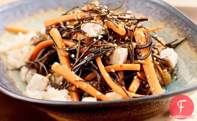 Sautéed Carrots with Seaweed, Ginger, and Tofu