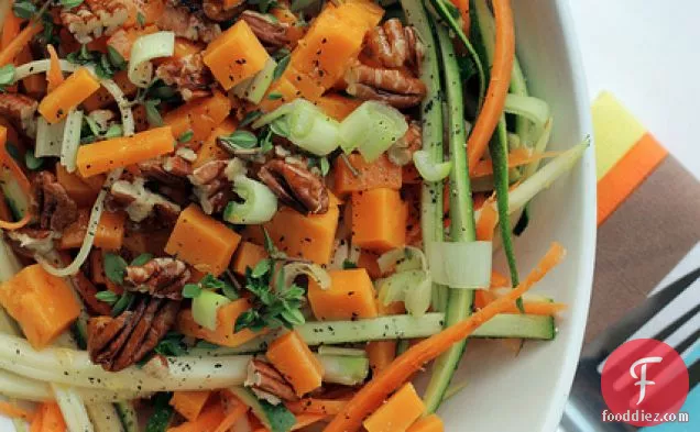 गाजर, तोरी और लाल लीसेस्टर पनीर