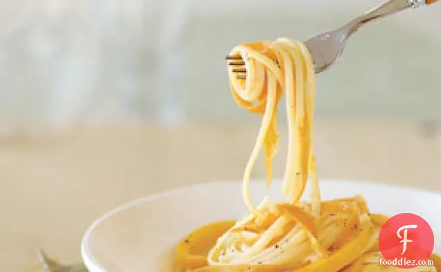 Linguine With Carrot Ribbons And Lemon-ginger Butter