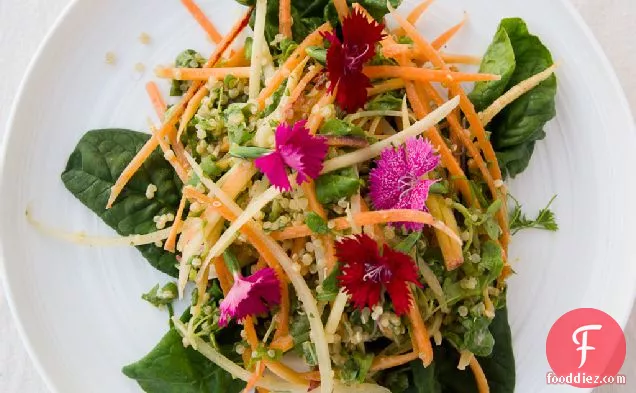 Spicy Carrot + Quinoa Salad With Coconut Lime Dressing