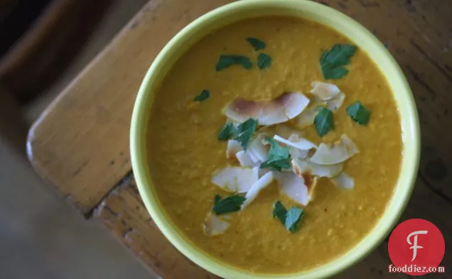 Roasted Carrot Red Curry Soup