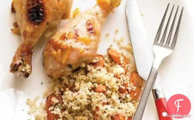 Orange-glazed Chicken With Carrots And Bulgur