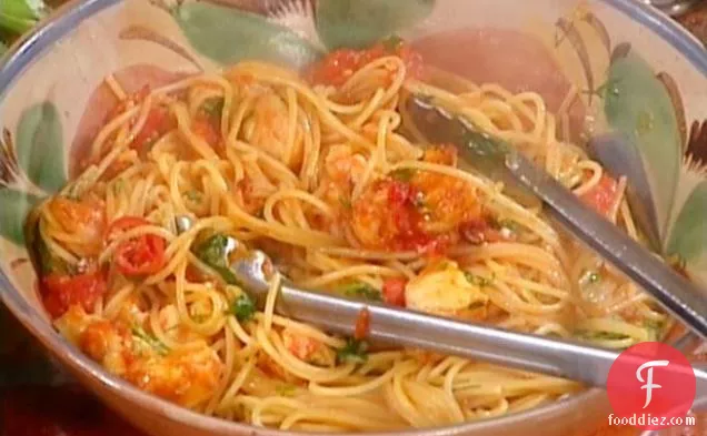 Spaghetti with Monkfish and Hot Peppers