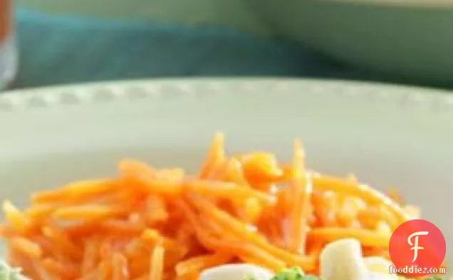 Orange-glazed Shredded Carrots