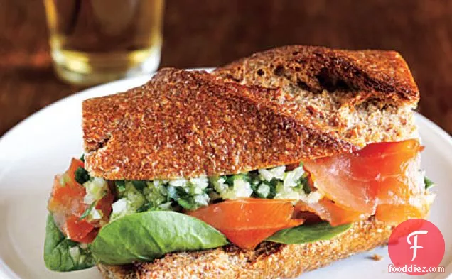 Smoked Salmon Sandwiches with Ginger Relish