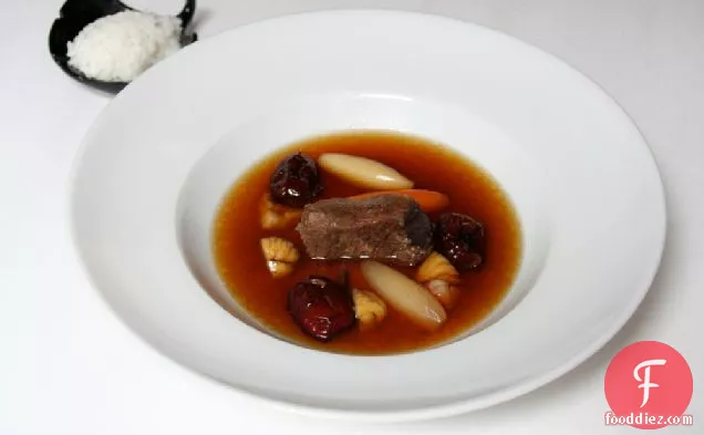 Korean Short Rib Stew With Dried Jujubes And Chestnuts