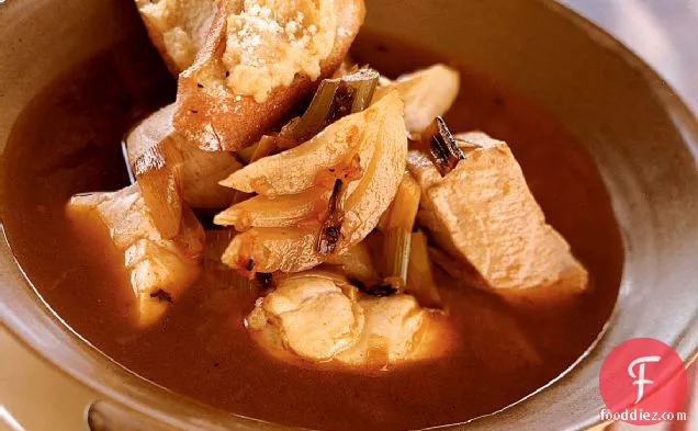 Mediterranean Fish Soup with Garlicky Rouille