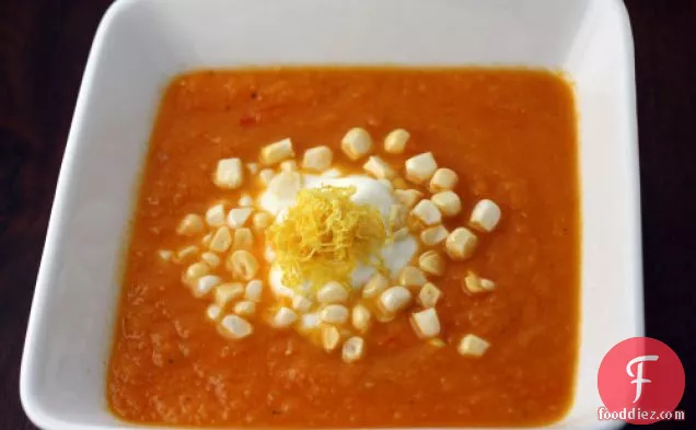 अदरक और नींबू के साथ गाजर का सूप