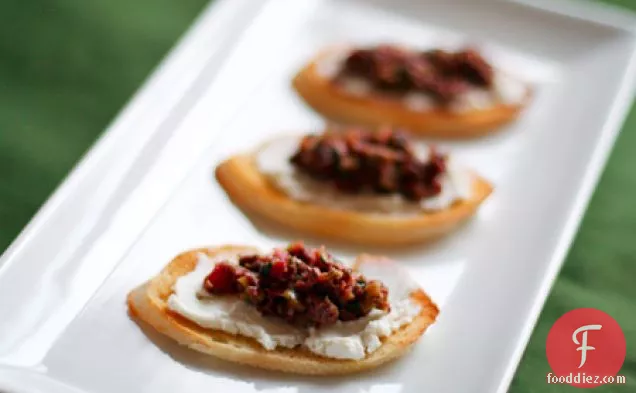 Bruschetta With Goat Cheese And Olive Tapenade