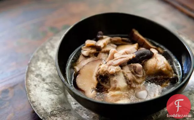Chicken Soup With Ginger And Shiitake Mushrooms