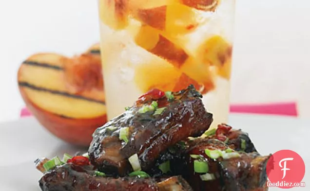 Peach and Ginger Glazed Riblets