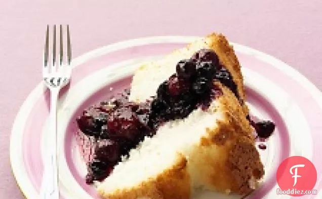 Ginger Berry Compote With Angel Food Cake