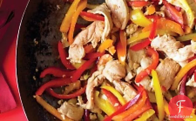 Stir-fried Honey-ginger Chicken With Peppers