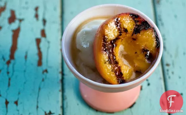 Grilled Peaches With Ginger Coconut Caramel