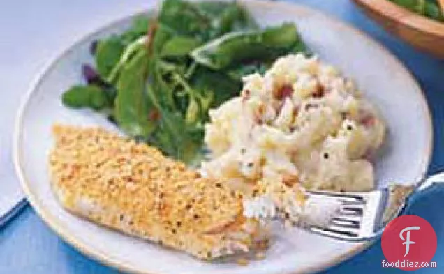 Crispy Herb Fish with Parmesan Potatoes