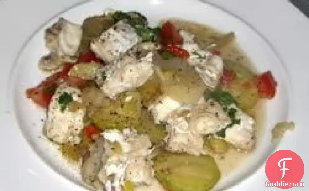 भूमध्यसागरीय बेक्ड मछली