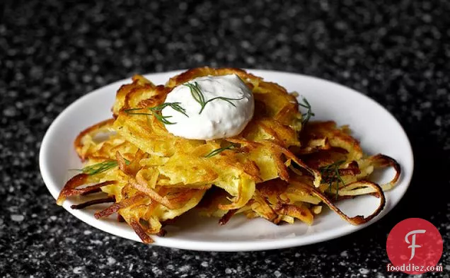 Potato-parsnip Latkes With Horseradish And Dill