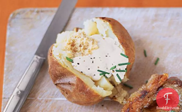Horseradish and Chive Baked Potatoes