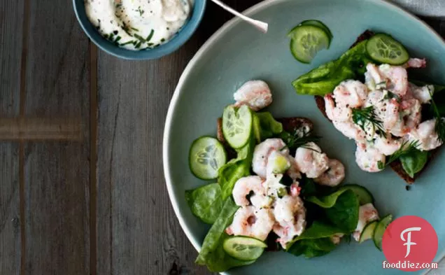 Shrimp And Cucumber Salad With Horseradish Mayo