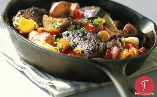 Sizzling Steak with Roasted Vegetables