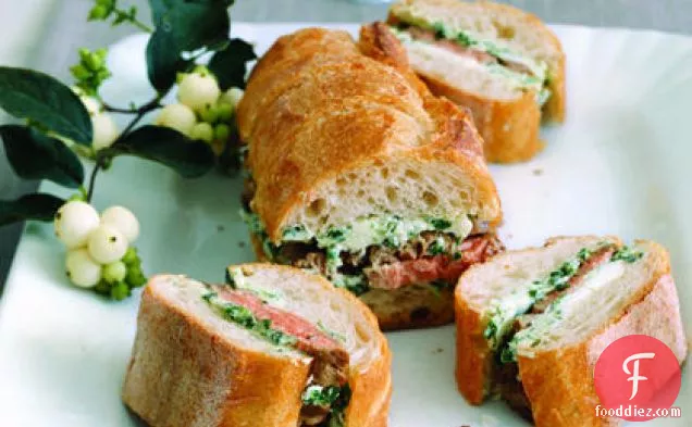 Beef Tenderloin Cocktail Sandwiches With Flavored Butters