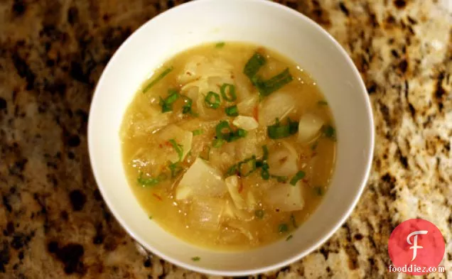 डिनर टुनाइट: नींबू और केसर के साथ सनचोक सूप