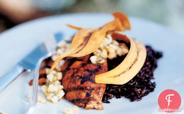 जीका साल्सा के साथ चमकता हुआ चिकन