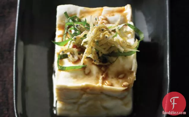 Chilled Tofu With Crunchy Baby Sardines Recipe