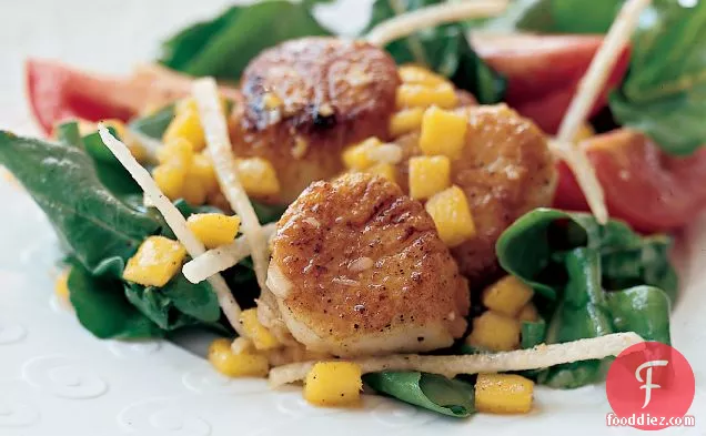 Curried Scallop Salad with Mango Dressing